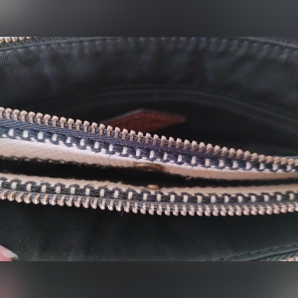 Fossil Striped Canvas and Leather Crossbody Bag - Picture 14 of 16